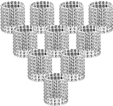 Accmor 100pcs Napkin Rings, Silver Napkin Rings Buckles for Table Decorations, Wedding, Dinner, Party, DIY Decoration