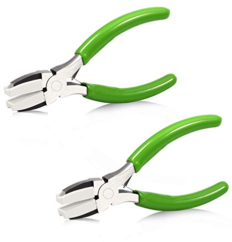 SPEEDWOX 12,7 cm Flachzange mit Nylonbacken, 2er-Set, Drahtwickelwerkzeug, Schmuckherstellung, Mini-Drahtglätter, Drahtbiegevorrichtung