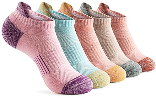 Gonii Ankle Socks Womens Running Athletic No Show Socks Cushioned 5-Pairs