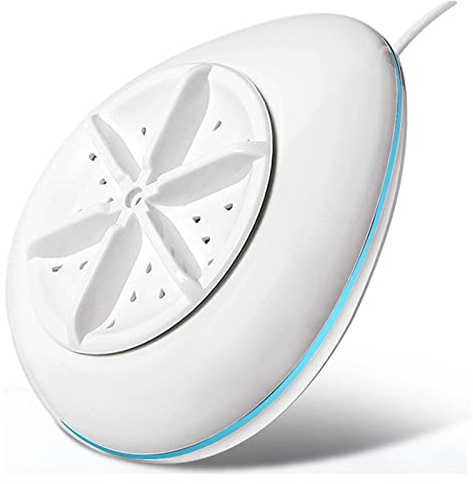 Bärbar tvättmaskin, minitvättmaskin för kläder och disk Bärbar tvättmaskin för hem, företag, resor, högskolerum, husbil, med USB (Blue)
