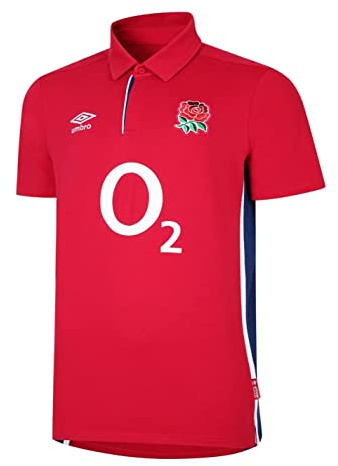 Umbro Mens England Alternate Classic Rugby Shirt 2021 2022 Red/Blue XL