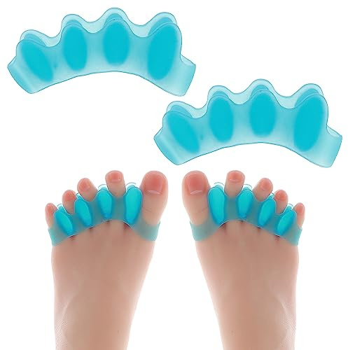 WLLHYF Separador de dedos de gel para dedos de los pies, kit de pedicura de gel suave, corrector de juanetes, corrector de dedos en martillo, enderezador de dedos para hombres y mujeres, esmalte de