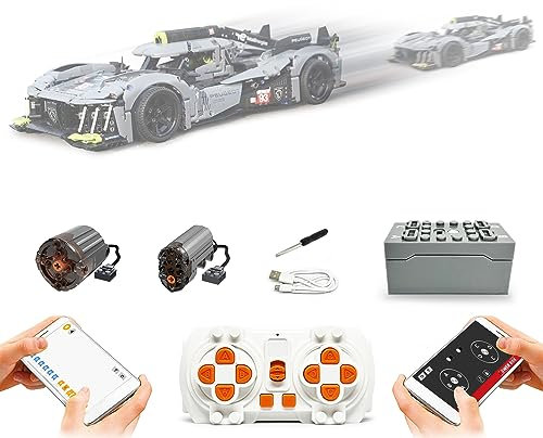 Remote Control and Motor Upgrade Kit for Lego Technic 42156 Peugeot 9X8 24H Le Mans Hybrid Hypercar (Model Not Included)
