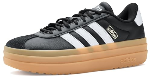 Adidas VL Court Bold Damen-Sneaker, Schwarz/Weiß/Cyber-Metallic, 8.5