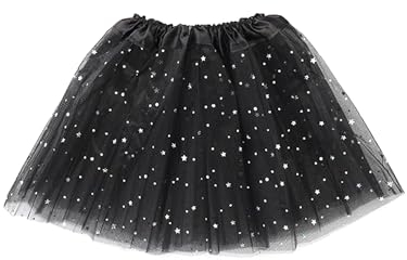 1 Paillettenrock, Ballett-Tutu, Mesh-Paillettenrock, Kinder-Tutu-Rock, Performance-Kleidung, Geeignet Für Bühnenauftritt, Rollenspiel, Maskerade, Fotografie (Schwarz) (30 cm)