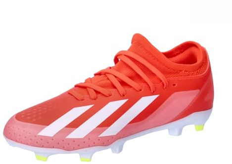 Adidas X CRAZYFAST League FG J Fußballschuhe Uni-Kinder, Solar Red/Cloud White/Team Solar Yellow 2, 36 2/3 EU