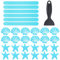 Qianyu 30Pcs Non Slip Bathtub Stickers Set Self-Adhesive Shower Stickers with Scraper Non-Abrasive Textured Bath Safety Mat Stickers for Bathtub Kitchen Staircase Floor Stairs Bath Pool