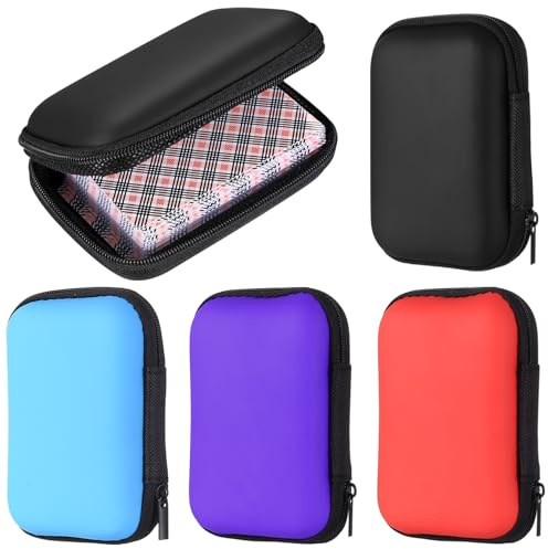 YiLUXmyyxgs 4 PzScatole per Carte da Gioco, Custodie per Carte da Gioco, Scatole per UNO Flip, Scatole Sacchetti Porta Cartes per Cuffie e Cavi Dati (4 Colori, 12 x 8 x 4 cm)