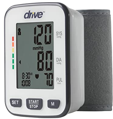 Drive Medical Automatic Deluxe Blood Pressure Monitor, White, Wrist