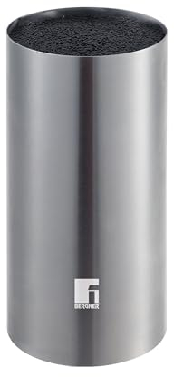 BERGNER Saga - Tacoma universale per coltelli - dimensioni 10x10x22cm - prodotta in acciaio inossidabile - elegante nero - massima durata e qualità