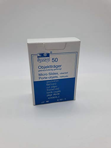 Objektträger 76 x 26 mm geschnitten mit Mattrand 50 Stk.