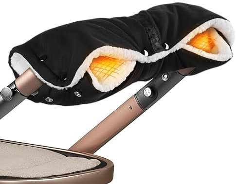 Handwärmer Kinderwagen, OFFOF Kinderwagen Handwärmer mit Fleece Innenseite,Handmuff für Kinderwagen Wasserfest Winddicht,Handschuhe Kinderwagen Universalgröße für Kinderwagen Buggy(Einteiliges Design)