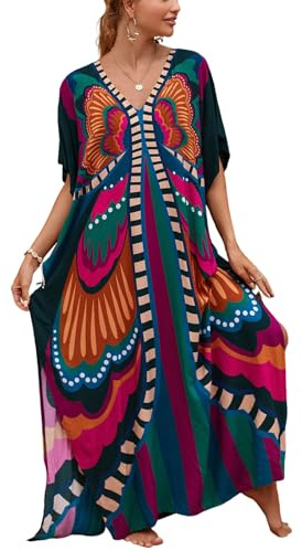 Kaftan Dresses for Women Plus Size Bathing Suit Cover up Caftan Maxi Beach Dresses