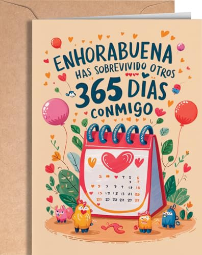 Greeting Cards for Everyone Tarjeta de Aniversario para Hombre, Mujer - Tarjeta Graciosa para Marido, Novio, Novia - Regalo de San Valentín para Pareja - Regalo de Feliz Aniversario - EU 4