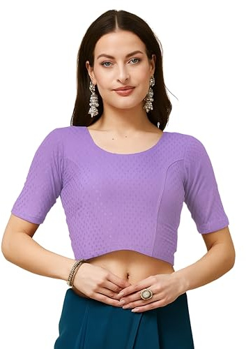 SEEANS Cotton Fabric Readymade Full Stretchable Blouse for Women