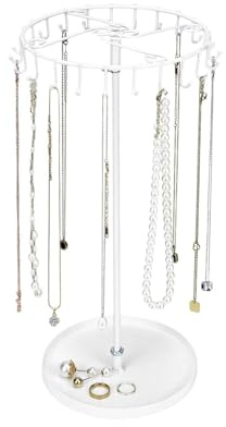 ZHYUAN Smyckesställ, halsband- och smyckeshållare, med krok, hängande typ, bordshalsbandshållare, organisatör med upphängning, smyckesorganisatör, lämplig för halsband och armband