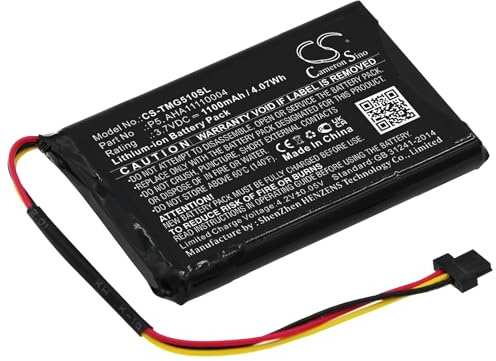 TCTK Akku 1100mAh Kompatibel mit [Tomtom] 4FA50, Go 510, Go 520, 520 WiFi, VIA 62 Ersetzt AHA11110004, AT6, P5, P6