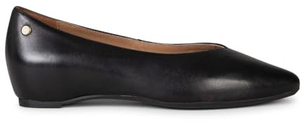 miMaO Zapatos Negros cómodos con cuña Interna Escote en V, EU 38