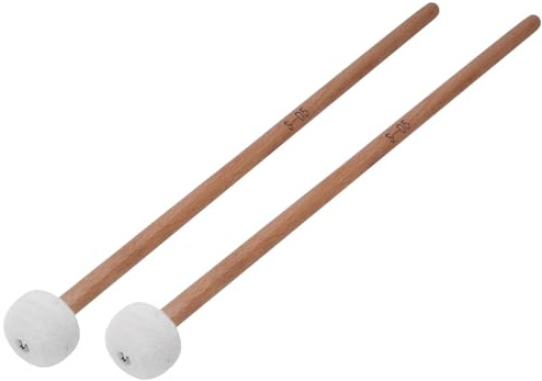 Maillets de tambour, 2 pièces, bâtons de caisse claire en feutre doux, timbales en feutre blanc, marteau de caisse claire, accessoires pour instruments de musique