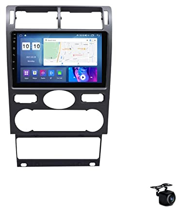 Autorradio Android 12 Doble DIN para Ford Mondeo 2000-2007, Reproductor Multimedia GPS de 9 con CarPlay, DSP, FM, Bluetooth, WiFi, SWC, 4G/5G, Mirror Link.