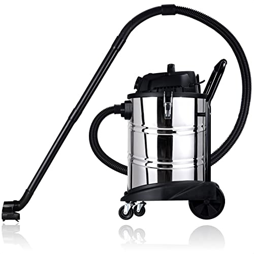 Werku WK402030, Aspirador Seco-Húmedo, Calidad Profesional, Potencia 1400 W, Depósito 50 L, Sincronización Herramientas Eléctricas 2000 W, Filtro HEPA, Filtro Esponja