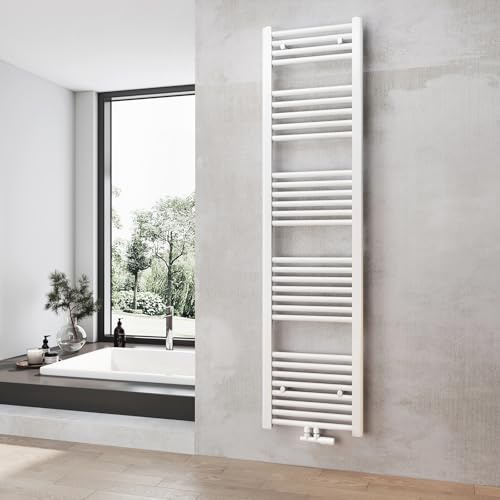 Heilmetz Badheizkörper Weiß Handtuchtrockner Heizung 1600 x 400 mm Bad Heizkörper Handtuchheizkörper Mittelanschluss Handtuchwärmer
