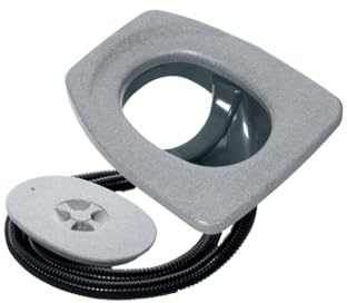 Separett Privy Urine-Separating Toilet Seat Kit with Insulating Styrofoam Seat | Grey | Non-Electric | For DIY Compost Toilet Builds in Cabins, Sheds & Off-Grid Settings