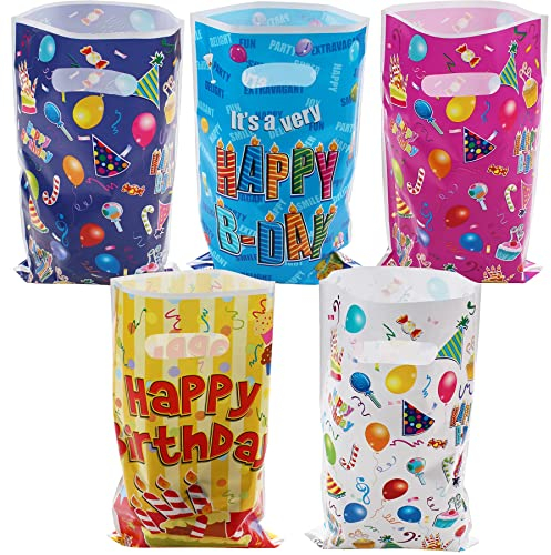 25 Stück Geschenktüten, Geburtstagstüten, Geburtstagstüten Kinder,Cookie Partytüten,tüten kindergeburtstag mitgebsel, Weihnachten, Hochzeiten, Hochzeitsfeier