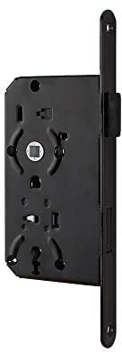 Einsteckschloss | Für Zimmertüren | Schwarzer Stulp | *Made in Europa* (BB (Buntbart), DIN-L)