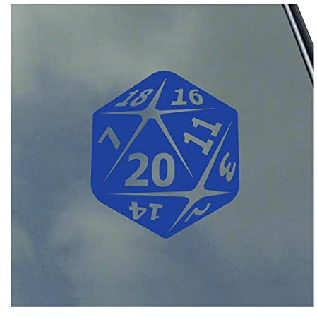 20-Sided Dice Vinyl Sticker Decal Roleplaying Game Role Play RPG Pen and Paper