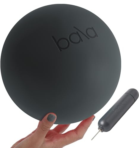 Bala Pilates Ball, Non-Weighted Exercise Ball - Small 8 Yoga Ball for Barre, Stretching, Strength & Core Training - Workout Accessory with Mini Pump for Home Gym & Fitness Routines - 100% PVC