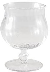 MINGZHE Set mit 2 Eisteegläsern, Wasserkelch, Glasstiel, Wassergläser für Trinkwasser, Saft, Wein, gemischte Getränke und Cocktails (300 ml, weiß)