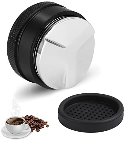 Caffè Distributore Distributore di Manomissione 58mm Distributore di Caffè 304 Acciaio Inox con Tappetino in Silicone Pressa per Caffè, Regolabile in Altezza, per la Casa DIY Cafe