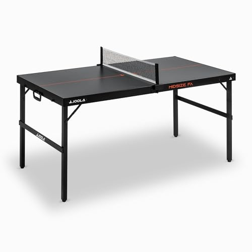 JOOLA Mesa de Ping-Pong Midsize FA, Unisex-Adult, Mesa de Ping-Pong Plegable, incluida Red, Gris-Naranja, 152x71,5x76, 12kg