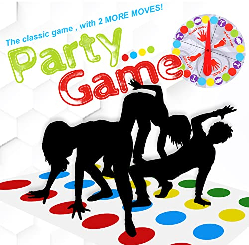 OSDUE Twister Spiel, Partyspiele, Twisting Spiele,Teamspiel, Lustige Spiele mit Spielmattefür die Familie Interaktion (Bodenspiele)