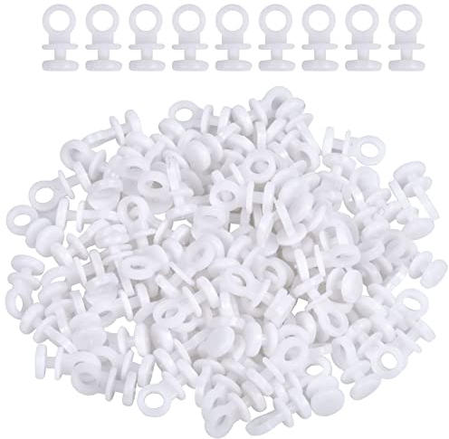 DecorDwell 150PCS Ganci per Tende per alianti,Ganci Plastiche per Tende Ganci per Camper, armadi, Tende,Ganci Tende Scorrevoli Ganci Plastiche per Tende Ruota del Binario,Rullo per binari per Tende