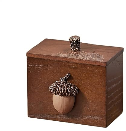 GLigeT Palillero Caja de Palillos de Madera Retro con Tapa y Compartimento Caja de hisopos de algodón de Almacenamiento Dispensador Soportes de Palillos