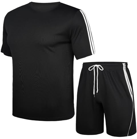Nieery Men's Summer Tracksuit Set Tracksuits Shorts Set with Pockets | Casual Running Sport Sweat Activewear