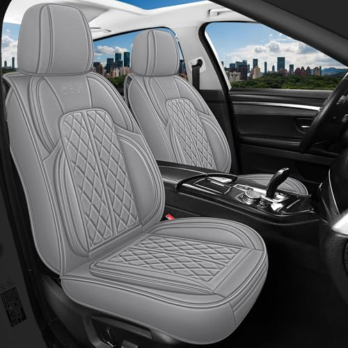 DuDuWang Funda Asientos Coche Universales para Turismos y SUV - Antideslizante y Transpirable (Gris, Asiento Delantero)
