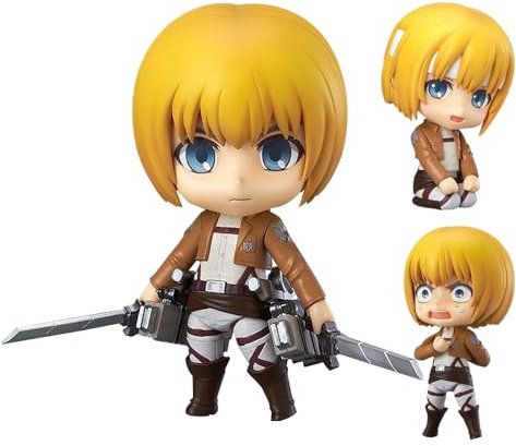 Anime Armin Arlert Action Figure con Accessori Può essere Cambiabile Testa Modello Armin Arlert Giunto Mobile Figura Mini Statua