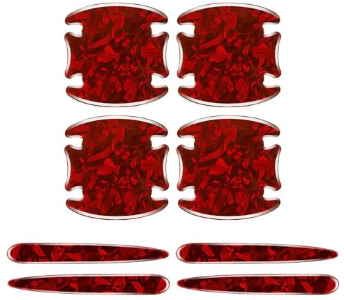 AALIU 8 Pcs Car Door Handle Protector for Citroën Jumper 2010–2022 X250,Car Door Handle Cup Scratch Protector,Non-Marking Auto Door Handle Protective Film,8pcs Car Door Protector,Red