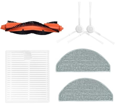1 Set, Compatible For E10 B112 E12 Main Brush Side Mop Cloth HEPA Filter Sweeping Robot Vacuum Cleaner Spare Parts Replacement