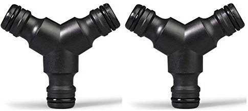 TOPWAYS® Plastique Snap on Splitter de Tuyau (3 Voies) Y Male Connecteur de Tuyau de Jardin Raccord en Y 2 Pack