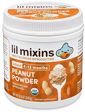 Lil Mixins Early Allergen Introduction Peanut Powder for Babies (8.5 oz)