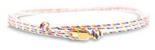 Made by Nami Tunt Wrap Armband för Dam & Herr – Justerbart Snörearmband med Karbinhake i Rostfritt Stål – Handgjort Vattentåligt Surfarmband – Minimalistiskt Marint Smycke (Retro Guld)