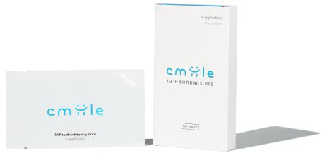 Cmiile högkvalitativa PAP-tandblekningsremsor, för känsliga tänder, fria från väteperoxid, skonsamma mot emaljen, tandblekning, paket med 28 remsor, 14 behandlingar