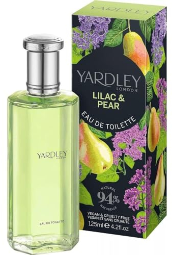 Yardley London Lilac and Pear Eau de Toilette, Floral Womens Perfume with Notes of Rose and Lilac, Crisp Lilac Perfume for Women 125ml