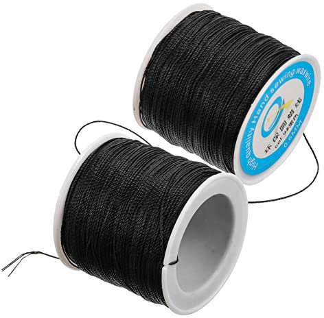 COHEALI 2 Piezas Alambre De Cera Redondo Hilo Encerado Para Coser Cuero Accesorios De Manualidades Para Trabajos De Cuero Hilo Encerado Para Proyectos De Costura