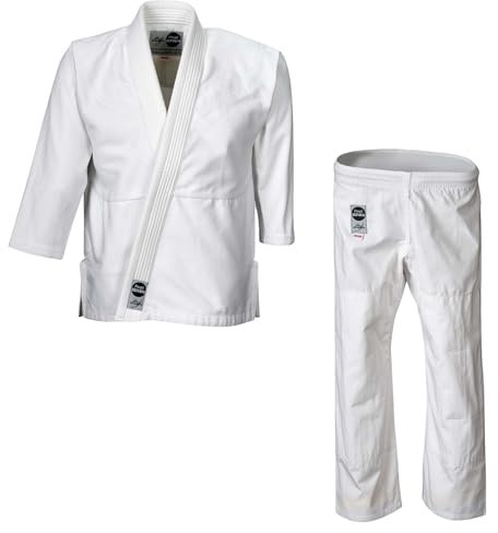 Ju-Sports Ju-Jutsu Pearl Bonsai Kids 150 I Leichter, schlanker Brazilian Jujutsu Anzug speziell für Kinder I BJJ Gi mit hochwertigem Finish I 100% Baumwolle