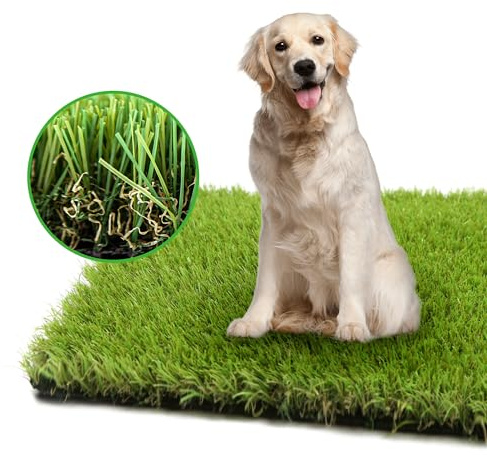 LGR SHINE Artificial Grass Turf for Dogs 6 ft x 8 ft,1.38 inch Extra Large Fake Grass Pee Pad for Puppy Potty Training，Faux pet Grass Rug for Indoor/Outdoor Patio,Turf Grass Mat for Dogs Potty.